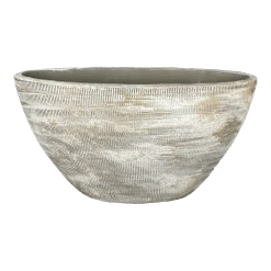 Bloempot Miami Ovaal - L30 X D13 X H17cm - Grijs