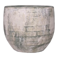 Bloempot Steef - D39 X H36cm - Creme Groen