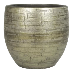 Bloempot Steef - D52 X H54cm - Industrieel Goud