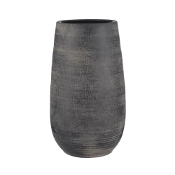 Bloempot Victor Hoog - H50 X D29cm - Donker Bruin