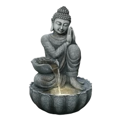 Buddha Met Waterschaal - 82cm Hoog - Polystone