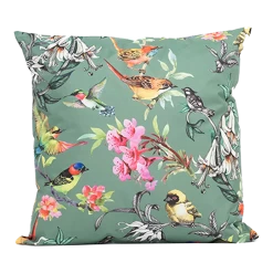 Buitenkussen Vogels Groen 45x45cm - Tuinkussen