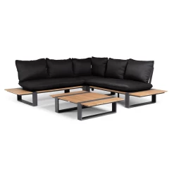 Dawson Teak Loungeset Complete Black