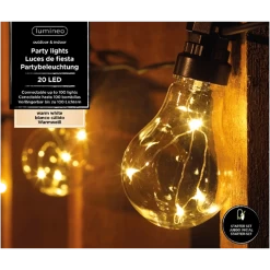 Lumineo Feestverlichting 20 Micro LED Steady Buiten - 950cm - Warm Wit