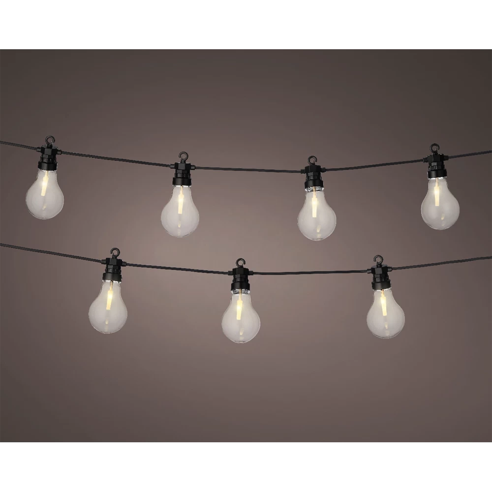 Lumineo Feestverlichting Lichtsnoer - Classic Vorm - 950cm - 20 LEDS - Warm Wit - Afbeelding 2