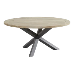 Louvre Dining Tafel Met Alu Poten - U00f8 160 Cm - Natural Teak