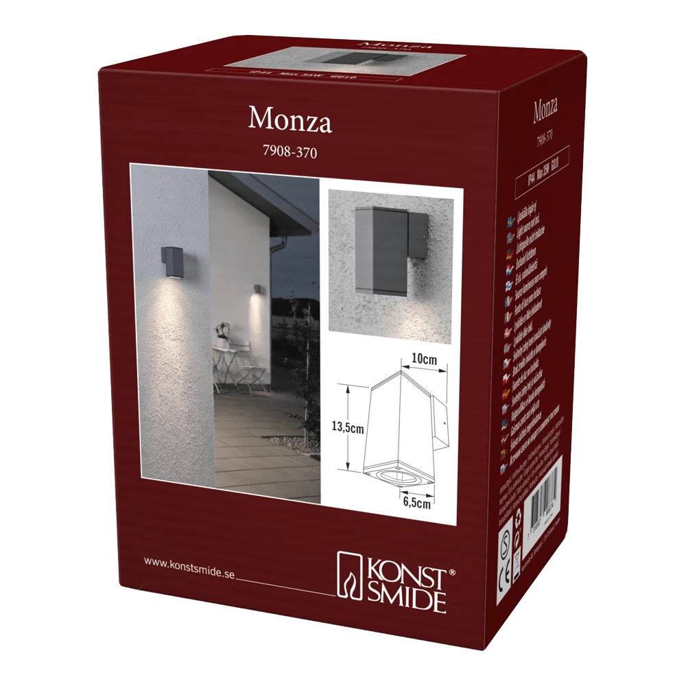 Konstsmide Monza 230V Wandlamp Downspot 13.5cm, GU10 Max 1x 35W - Afbeelding 4