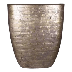 Bloempot Steef Ovaal - L51 X B17 X H57cm - Industrieel Goud