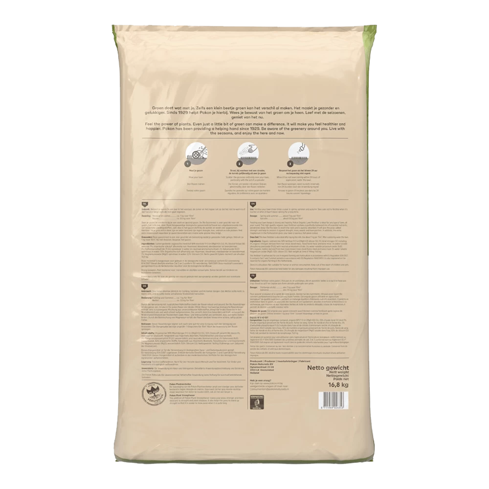 Pokon Bio Gazonmest 16,8kg Voor 250mu00b2 - Gazonmeststof - Afbeelding 2