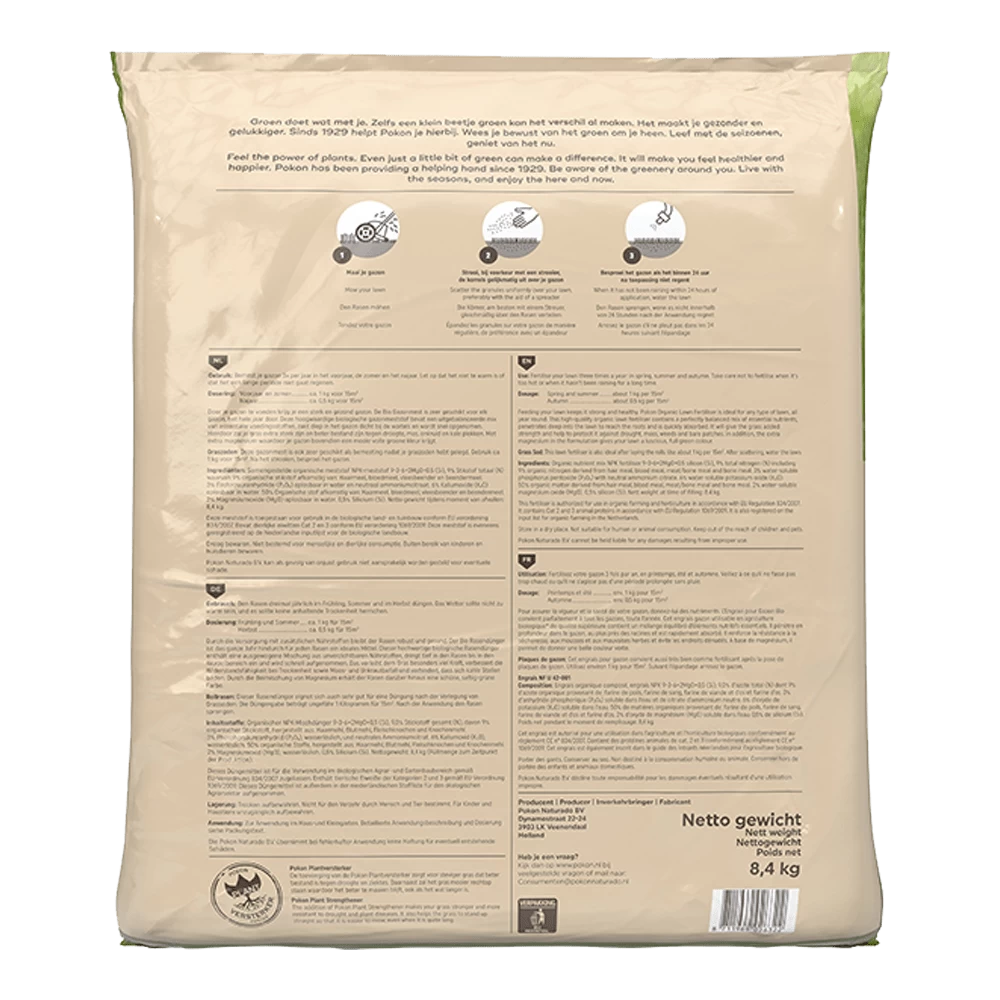 Pokon Bio Gazonmest 8,4kg Voor 125mu00b2 - Gazonmeststof - Afbeelding 2