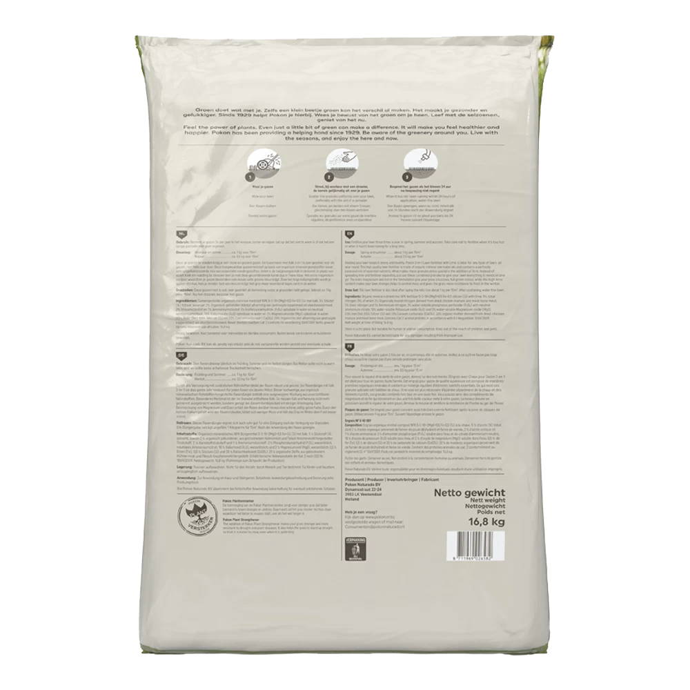 Pokon Gazonmest Met Kalk 16,8kg Voor 250mu00b2 - Gazonmeststof, Gazonkalk - Afbeelding 2