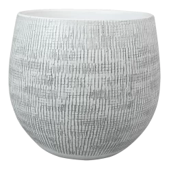 Bloempot Ryan - D26 X H26cm - White Black