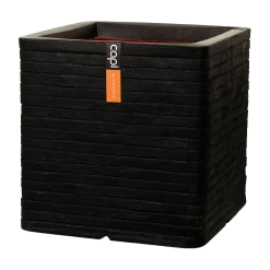 Capi Plantenbak Vierkant Nature Row NL - L30 X B30 X H30cm - Zwart