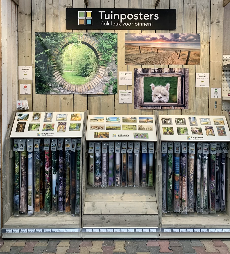 Tuinposter Musjes Op Palen - 110x45cm - Afbeelding 2